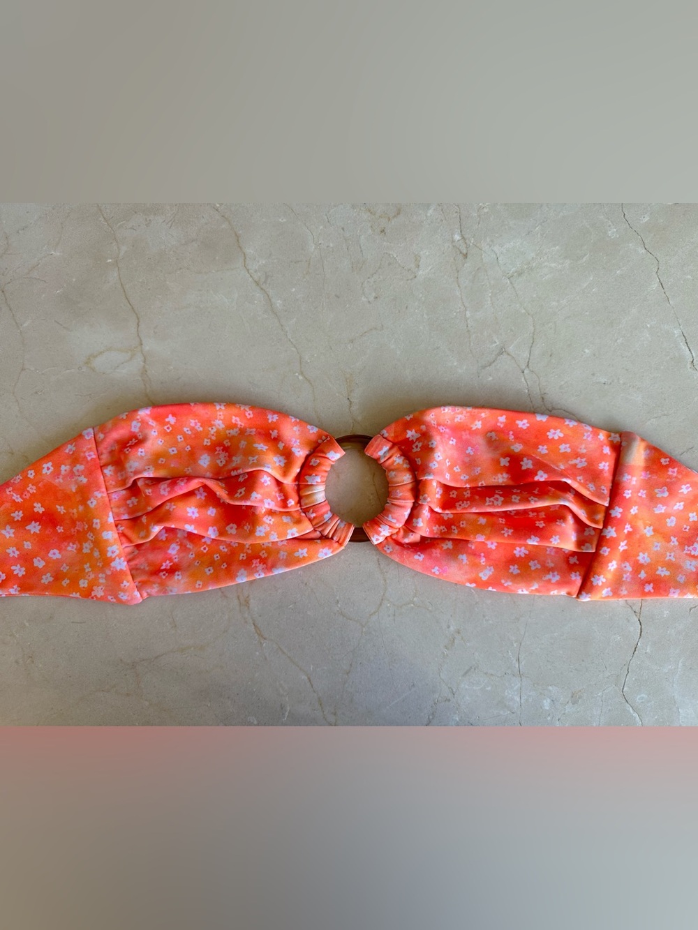 Kulani Kinis Coral Crush extra small bandeau top